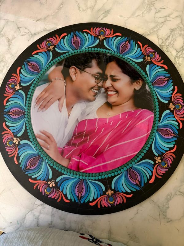 Handmade Hand-Painted Mandala Art Photo Frame – 16 Inch