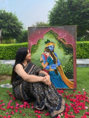 Radha Krishna love Painting (Size 4×3 Feet)