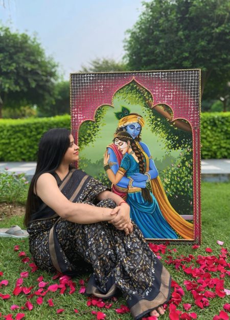 Radha Krishna love Painting (Size 4×3 Feet)