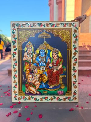 Ram Darbar Hand-Painted Artwork (Size 3×2.5 Feet)